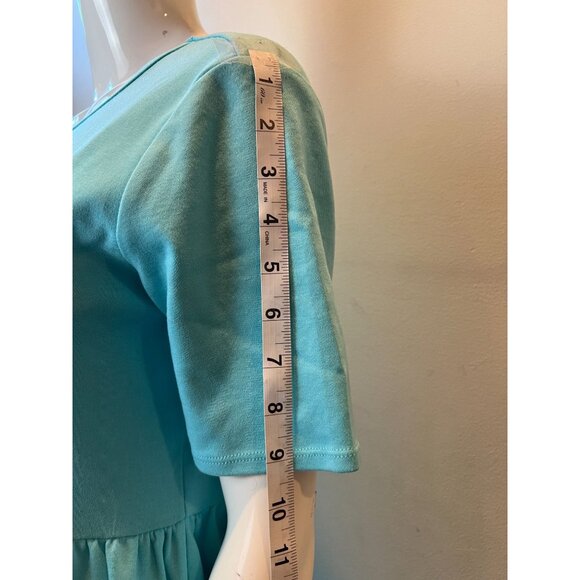 Appleseed's Crew Neck Sheath Midi Dress Pullover Two Pocket Light Blue Size PS - Picture 4 of 8